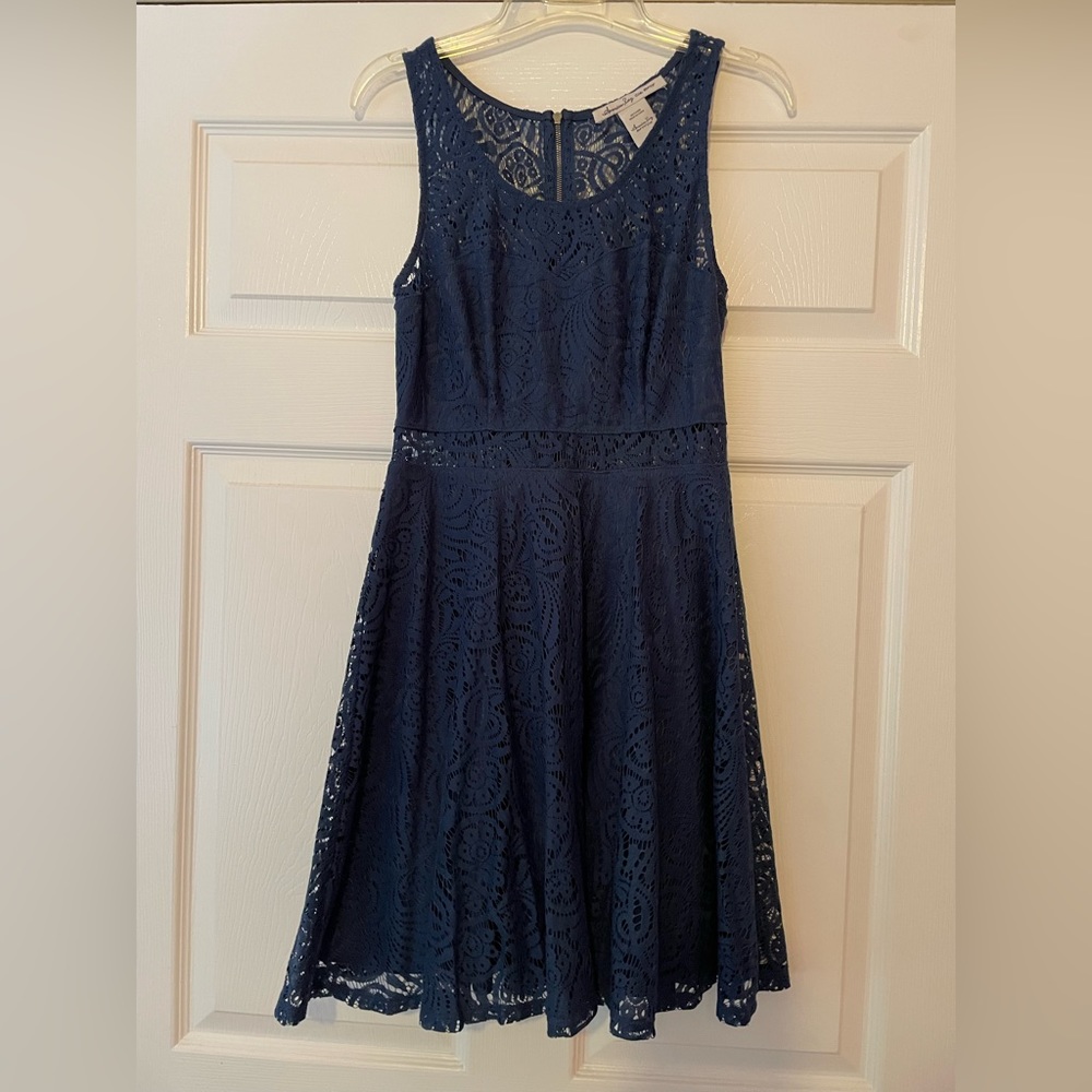 Blue lace dress